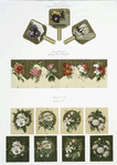 Birthday, Easter and Valentine cards depicting fans and flowers.