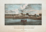 A view of the Butte des Morts Treaty ground with the arrival of the Commissioners Gov. Lewis Cass and Col. McKenney in 1827.