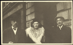 Arnold Bennett (left), D. Cheston Bennett, and S. de Conville (?)