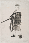 L'enfant à l'épée tourné à gauche.