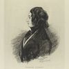 Charles Dickens. Reproduction d'un dessin à la plume fait par le Comte d'Orsay en 1845.