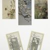 Christmas and New Year cards depicting birds and flowers.