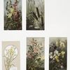 Christmas and New Year cards depicting  ponds, flowers and birds.