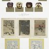 Christmas and birthday cards depicting flowers, birds, trees, and snow.