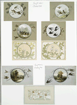 Easter cards depicting birds, flowers, and landscapes