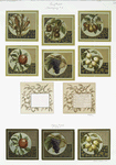 Thanksgiving cards depicting fruit on the vine; poems by Whittier.