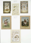 Easter cards depicting angels, young girls, butterflies, eggs, and flowers.