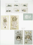 Easter cards depicting girls, eggs, flowers, and butterflies.