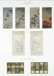 Christmas and New Year cards depicting birds in flight, snowy landscapes, and children.
