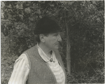 Gertrude Stein at the Abbey of Hautecombe (Lac du Bourget, Savoie, France), June 12, 1934.