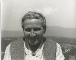 Gertrude Stein, at Bilignin, June 13, 1934.