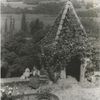 Gertrude Stein with Basket I on the terrace of her villa at Bilignin