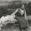 Gertrude Stein at Bilignin, on the terrace with Basket I