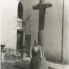 Gertrude Stein, with the cross at Lucey Church, June 13, 1934.