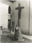Gertrude Stein, with the cross at Lucey Church, June 13, 1934.