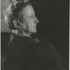 Gertrude Stein in the dress she wore in lectures in America. This series of pictures made in Carl Van Vechten's apartment, 150 West 55 Street, (7D), N.Y.  November 4, 1934.