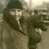 Gertrude Stein, Richmond, Virginia. With an old hitching post. February 7, 1935.