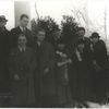 Gertrude Stein and Alice B. Toklas, after lunch, with a group of University of Virginia students and faculty