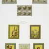 [Christmas and New Year cards depicting flowers with decorative borders.]