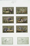 Birthday cards depicting flowers and birds.