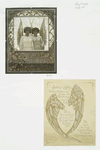 Christmas cards depicting angels, and angel wings.