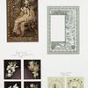 Christmas and New Year cards depicting woman sleeping, with angel; lanterns; flowers; birds; belltower.