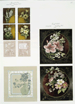 Christmas, New Year, and birthday cards depicting flowers, butterflies, a jug.