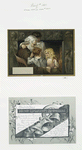 Christmas cards depicting children with their father; 'Christmas Bells' by Henry Wadsworth Longfellow.