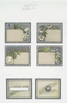 Condolence cards depicting flowers.