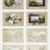 Christmas cards depicting waterside landscapes, flowers.