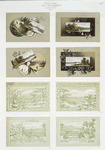 Christmas cards depicting waterside landscapes, flowers.