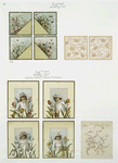 Birthday cards and Valentines depicting young girl and flowers.