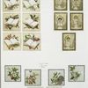 Christmas cards depicting angels, books, flowers, and stars.