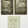 Christmas and New Year cards and calendar depicting landscapes with farms, and blossoming trees.