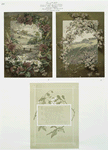 Christmas and New Year cards and calendar depicting landscapes with farms, and blossoming trees.