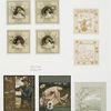 Easter cards and Valentines depicting young girls, and boy with flowers in fields.