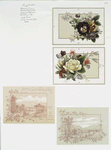 Valentines, Christmas, and birthday cards depicting flowers and landscapes.