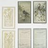 Christmas cards depicting birds and flowers, with poetry.