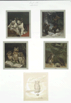 Christmas cards depicting cats reading, bears dancing, owls singing, tortoise, and hare.