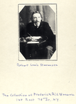 Robert Louis Stevenson (with pen in right hand)