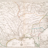 Carte de la Louisiane et du cours du Mississipi avec les colonies anglaises