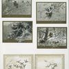 [Christmas and New Year cards depicting winter scenes of the forest, squirrels and various birds including owls and blue jays.]