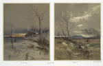 Prints depicting landscapes during the months of February and March.