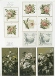 Birthday, Easter and Valentine cards depicting flowers and mountains.