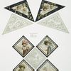 Christmas cards depicting angels, girls, a bird and decorative designs.