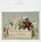 A marriage certificate with illustrations of flowers