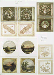 Christmas, Easter and New Year cards depicting landscapes, sunsets, flowers, girls and decorative design.