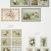 Birthday, Christmas, New Year and Valentine cards depicting flowers, boating and courtship.