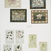 Easter cards depicting flowers, crosses, vases, angels, butterflies, children and rabbits.