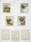 Christmas and New Year cards depicting the seasons, barn animals, people and holly.